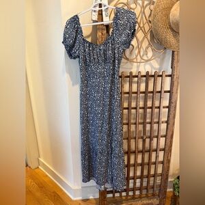 Floral Blue Maxi Dress